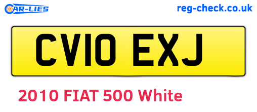 CV10EXJ are the vehicle registration plates.