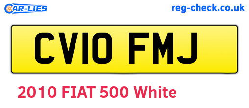 CV10FMJ are the vehicle registration plates.