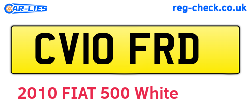 CV10FRD are the vehicle registration plates.