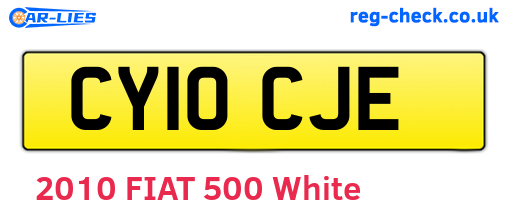 CY10CJE are the vehicle registration plates.