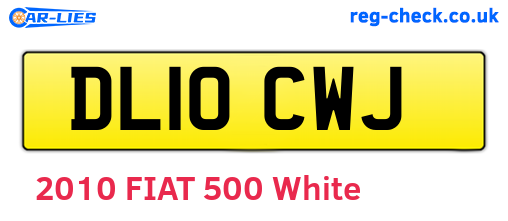 DL10CWJ are the vehicle registration plates.