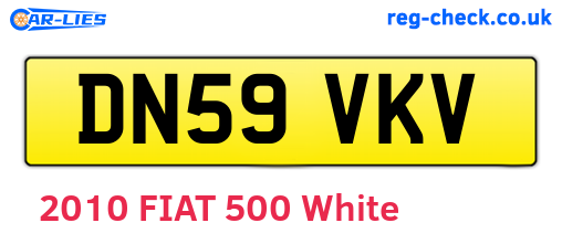 DN59VKV are the vehicle registration plates.