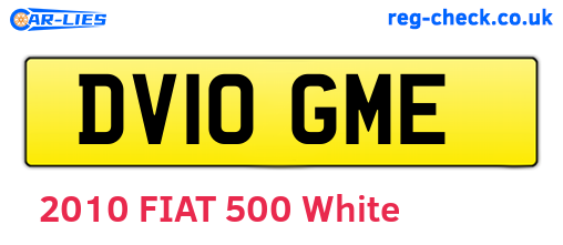 DV10GME are the vehicle registration plates.