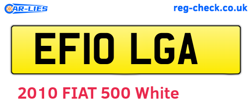 EF10LGA are the vehicle registration plates.