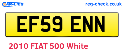 EF59ENN are the vehicle registration plates.