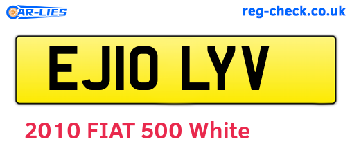EJ10LYV are the vehicle registration plates.