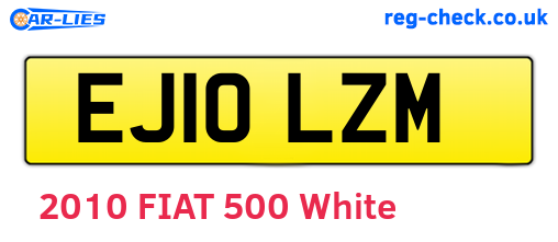 EJ10LZM are the vehicle registration plates.