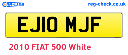 EJ10MJF are the vehicle registration plates.