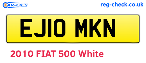 EJ10MKN are the vehicle registration plates.