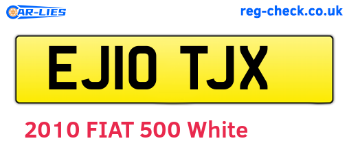 EJ10TJX are the vehicle registration plates.