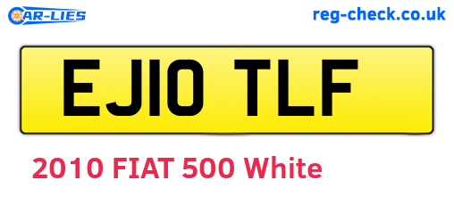 EJ10TLF are the vehicle registration plates.