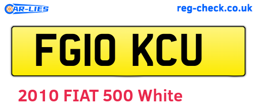 FG10KCU are the vehicle registration plates.