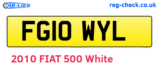 FG10WYL are the vehicle registration plates.