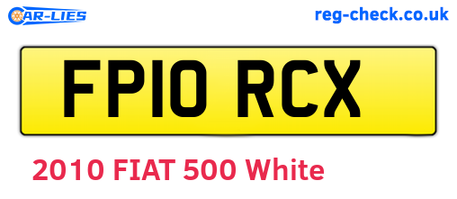 FP10RCX are the vehicle registration plates.