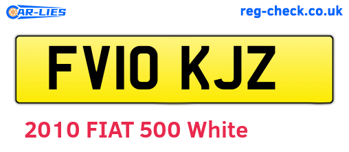 FV10KJZ are the vehicle registration plates.
