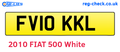 FV10KKL are the vehicle registration plates.