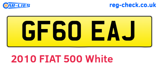 GF60EAJ are the vehicle registration plates.