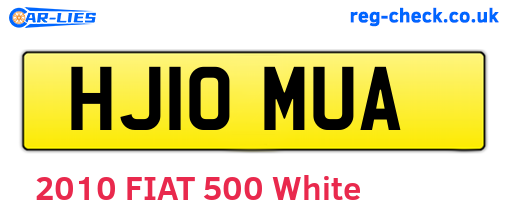 HJ10MUA are the vehicle registration plates.