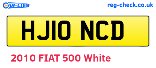 HJ10NCD are the vehicle registration plates.