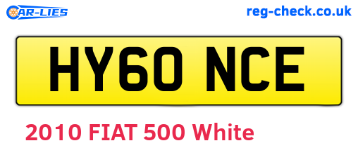 HY60NCE are the vehicle registration plates.