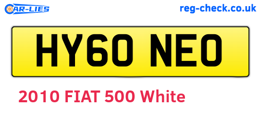 HY60NEO are the vehicle registration plates.
