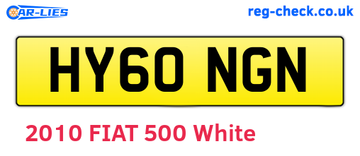 HY60NGN are the vehicle registration plates.