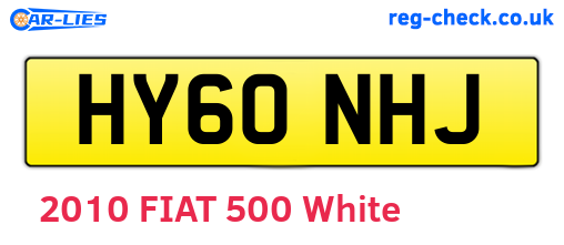 HY60NHJ are the vehicle registration plates.
