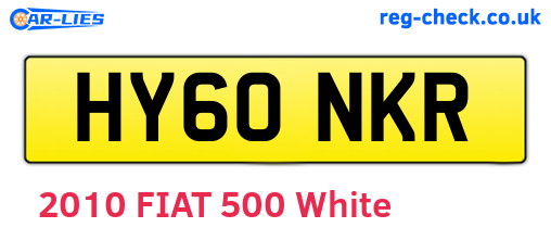 HY60NKR are the vehicle registration plates.