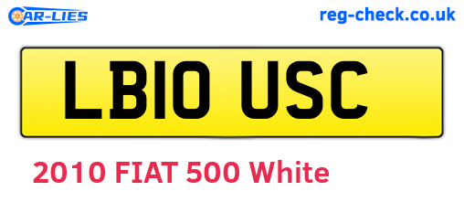 LB10USC are the vehicle registration plates.