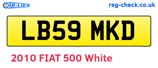 LB59MKD are the vehicle registration plates.