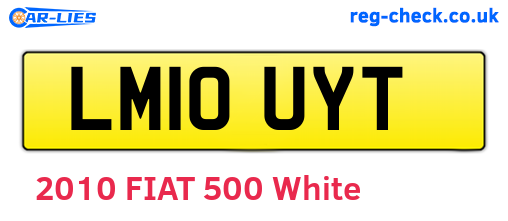 LM10UYT are the vehicle registration plates.
