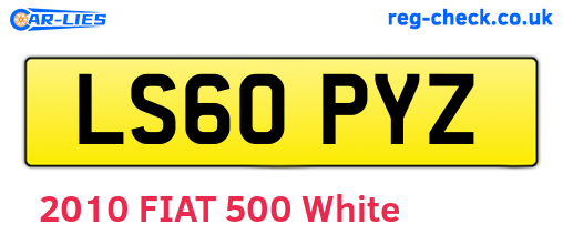 LS60PYZ are the vehicle registration plates.