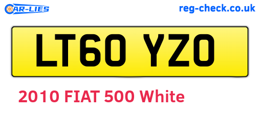 LT60YZO are the vehicle registration plates.