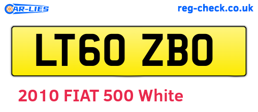 LT60ZBO are the vehicle registration plates.