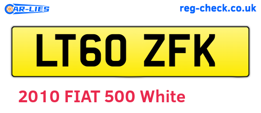 LT60ZFK are the vehicle registration plates.