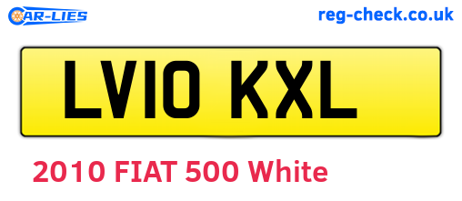 LV10KXL are the vehicle registration plates.