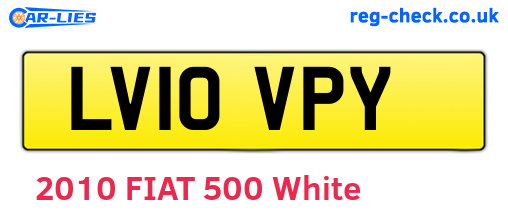 LV10VPY are the vehicle registration plates.