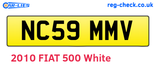 NC59MMV are the vehicle registration plates.