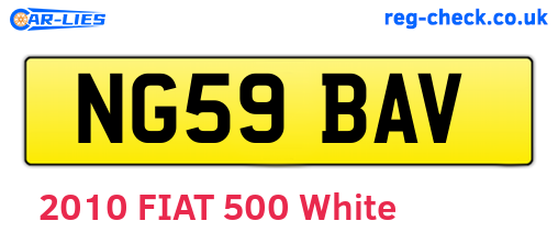 NG59BAV are the vehicle registration plates.