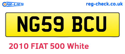 NG59BCU are the vehicle registration plates.