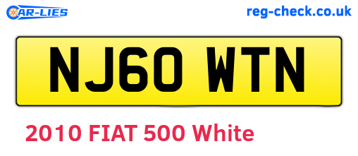 NJ60WTN are the vehicle registration plates.