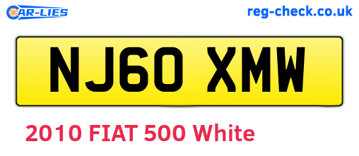 NJ60XMW are the vehicle registration plates.