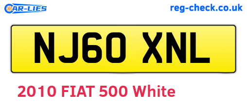 NJ60XNL are the vehicle registration plates.