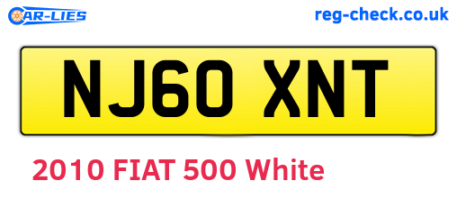 NJ60XNT are the vehicle registration plates.