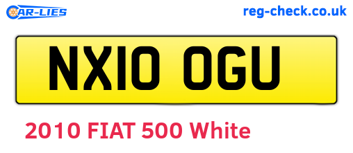 NX10OGU are the vehicle registration plates.