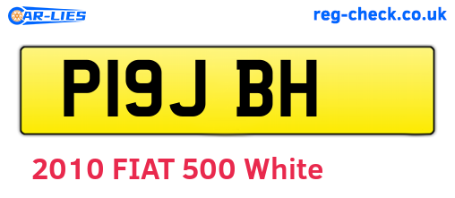 P19JBH are the vehicle registration plates.