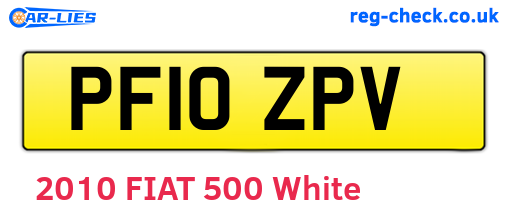 PF10ZPV are the vehicle registration plates.