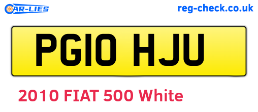 PG10HJU are the vehicle registration plates.