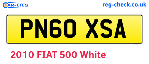 PN60XSA are the vehicle registration plates.