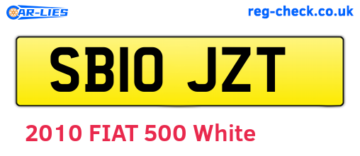 SB10JZT are the vehicle registration plates.